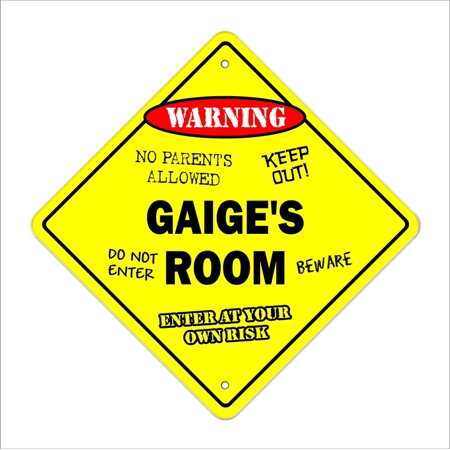 Gaige's Room Decal Crossing Xing kids bedroom door children's name boy girl