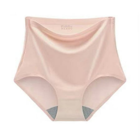 Litie Women Nylon Solid Color Soft Elastic No Trace High Waist Briefs