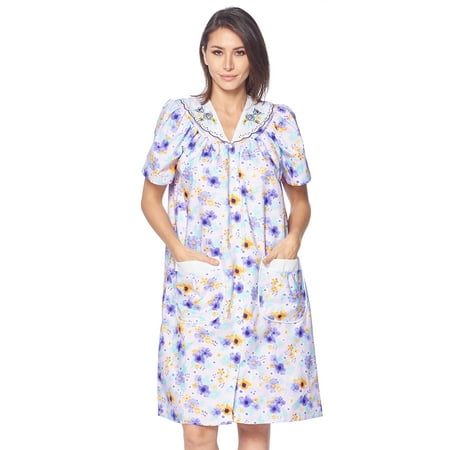 Casual Nights Women s Snap Front House Dress Short Sleeve Woven Duster Housecoat Lounger Sleep Gown
Casual Nights Women s Snap Front House Dress Short Sleeve Woven Duster Housecoat Lounger Sleep Gown