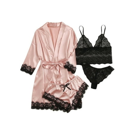 GirarYou Women Casual Sleepwear Solid Satin Babydoll Pajamas Set Sexy Lingerie Nightwear Ladies Home Dailywear Lounge Wear
GirarYou Women Casual Sleepwear Solid Satin Babydoll Pajamas Set Sexy Lingerie Nightwear Ladies Home Dailywear Lounge Wear