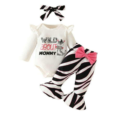 OAUP Baby Girls Outfit Sets Long Sleeve Letter Print Romper Striped Pants With Headbands 3PCS Outfits Clothes Set Winter Casual Trendy Outfit 0-18M
OAUP Baby Girls Outfit Sets Long Sleeve Letter Print Romper Striped Pants With Headbands 3PCS Outfits Clothes Set Winter Casual Trendy Outfit 0-18M