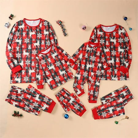 wybzd Family Matching Christmas Pajamas Set Allover Snowflake Elk Plaid Print Long Sleeve Tops Long Pants Sleepwear
wybzd Family Matching Christmas Pajamas Set Allover Snowflake Elk Plaid Print Long Sleeve Tops Long Pants Sleepwear