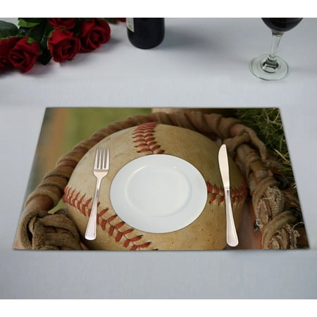 GCKG Vintage Baseball Placemats 12x18 inches Set of 2
GCKG Vintage Baseball Placemats 12x18 inches Set of 2