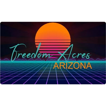 Freedom Acres Arizona 4 X 2.25-Inch Fridge Magnet Retro Neon Design