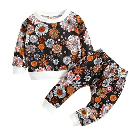 Meihuida Baby Girls Pants Set Long Sleeve Cactus/Flower Print T-shirt with Elastic Waist Pants
Meihuida Baby Girls Pants Set Long Sleeve Cactus/Flower Print T-shirt with Elastic Waist Pants