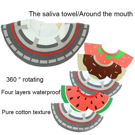 KangQi Fruit Cake Print Round Baby Absorbent Bib 360 Rotating Feeding Saliva Towel
KangQi Fruit Cake Print Round Baby Absorbent Bib 360 Rotating Feeding Saliva Towel