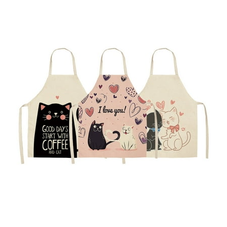 3Pcs Cotton Linen Aprons Cartoon Cat Pattern Aprons Cooking Bib for Baking Kitchen (68x55cm 01 + 02 + 03 1Pc/Each)
3Pcs Cotton Linen Aprons Cartoon Cat Pattern Aprons Cooking Bib for Baking Kitchen (68x55cm 01 + 02 + 03 1Pc/Each)