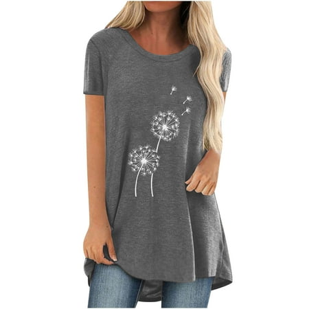 Women s Dandelion Print T-Shirt Cute Graphic Tees O Neck Short Sleeve Shirts Summer Casual Tops Loose Comfy Tunics
Women s Dandelion Print T-Shirt Cute Graphic Tees O Neck Short Sleeve Shirts Summer Casual Tops Loose Comfy Tunics