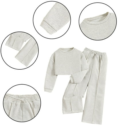 KYAIGUO Girl s Two Piece Fall Outfits Kids Long Sleeve Crewneck T-Shirt Tee and Pants Winter Sweatshirt Bell Bottom Flared Pants Sets
KYAIGUO Girl s Two Piece Fall Outfits Kids Long Sleeve Crewneck T-Shirt Tee and Pants Winter Sweatshirt Bell Bottom Flared Pants Sets