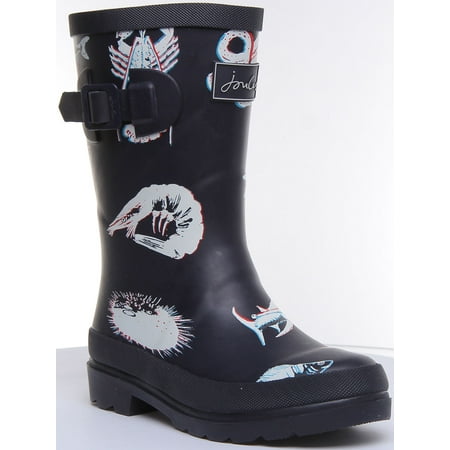 Joules Welly Print Kid s 3D Sea Animal Print Wellington Boots In Navy Size 9