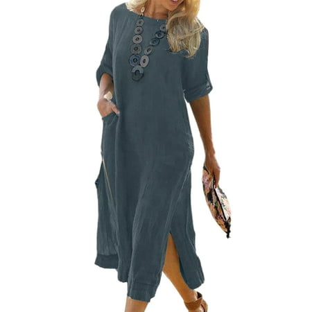 Grianlook Sleepwear Nightgowns Dress for Womens Loungewear Casual T-shirts Dress Loose Plain Long Pajama Dress with Pockets
Grianlook Sleepwear Nightgowns Dress for Womens Loungewear Casual T-shirts Dress Loose Plain Long Pajama Dress with Pockets
