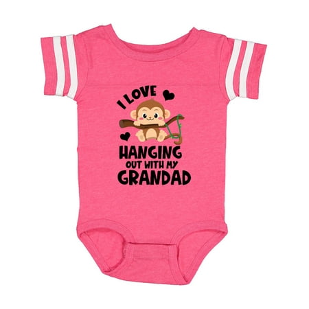 Inktastic Monkey I Love Hanging out with My Grandad Gift Baby Boy or Baby Girl Bodysuit