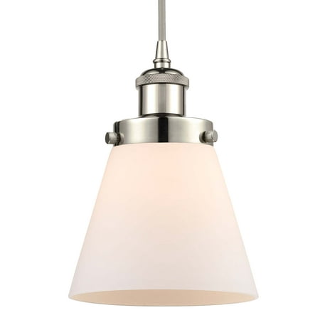 Innovations Lighting 916-1P-9-6 Cone Pendant Cone 6 Wide Mini Pendant - White