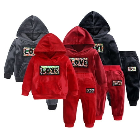 KYAIGUO 2PCS Infant Baby Boys Girls Velvet Sweatshirt Sweatpants Set 9M-8T Toddler Sweatsuit Outfit with Hoodie Toddler Thick Solid Sport Jogger Pants Set
KYAIGUO 2PCS Infant Baby Boys Girls Velvet Sweatshirt Sweatpants Set 9M-8T Toddler Sweatsuit Outfit with Hoodie Toddler Thick Solid Sport Jogger Pants Set