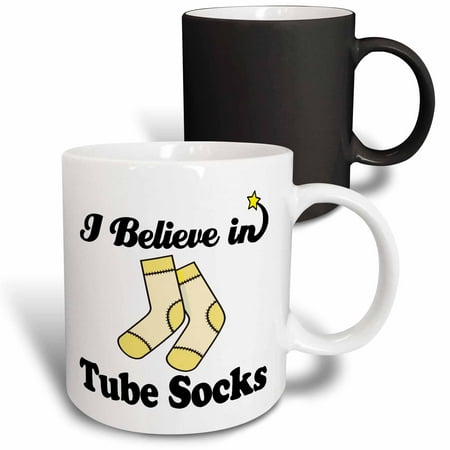 3dRose I Believe In Tube Socks Magic Transforming Mug 11oz