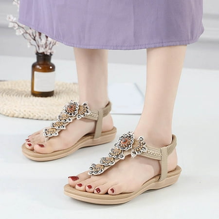 Guzom Women Sandals Flip Flops for Women Summer Comfort Sandals Rhinestones Bohemia Beach Shoes New Fashion Slides- Beige Size 6.5
Guzom Women Sandals Flip Flops for Women Summer Comfort Sandals Rhinestones Bohemia Beach Shoes New Fashion Slides- Beige Size 6.5