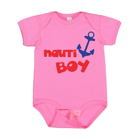 Inktastic Nauti Boy Boat Anchor Sailor Sailing Nautical Gift Baby Boy Bodysuit