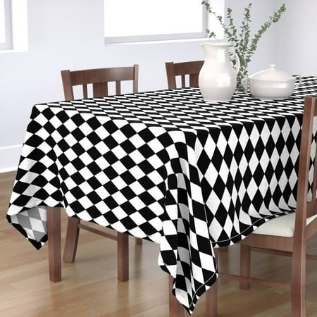 Cotton Sateen Tablecloth 70 x 90 - Diamonds Black & White Horizontal Diamond Geometric Check Print Custom Table Linens by Spoonflower
Cotton Sateen Tablecloth 70 x 90 - Diamonds Black & White Horizontal Diamond Geometric Check Print Custom Table Linens by Spoonflower