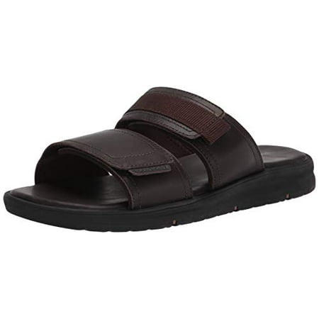 Rockport Men s Lucky Bay Leather Slide Sandal Brown 10