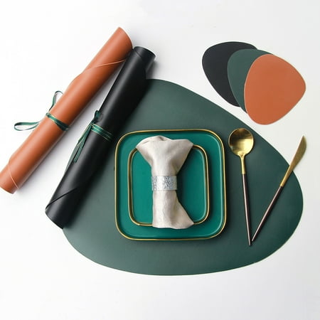 Washranp 2Pcs Faux Leather Placemats Solid Color Washable Modern Irregular Round Shape Table Mats for Kitchen
Washranp 2Pcs Faux Leather Placemats Solid Color Washable Modern Irregular Round Shape Table Mats for Kitchen