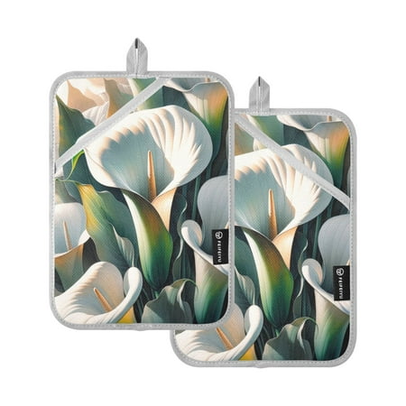 Oven Mitts 2 Pcs Pot Holders Sets Heat Resistant Hot Pads for Kitchen Cooking Baking 7 x9.8 Beautiful Soft Lilies Flower
Oven Mitts 2 Pcs Pot Holders Sets Heat Resistant Hot Pads for Kitchen Cooking Baking 7 x9.8 Beautiful Soft Lilies Flower