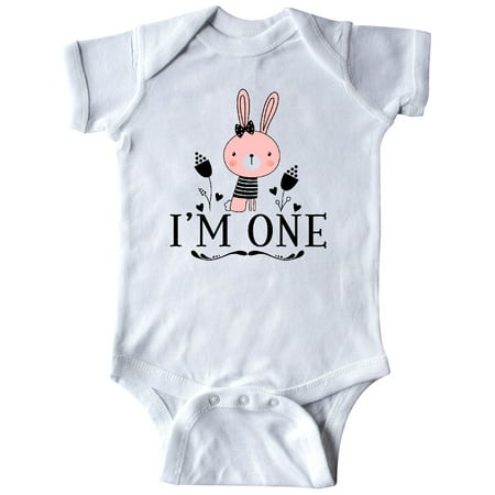 Inktastic 1st Birthday Outfit Gift Girl Bunny Gift Baby Girl Bodysuit