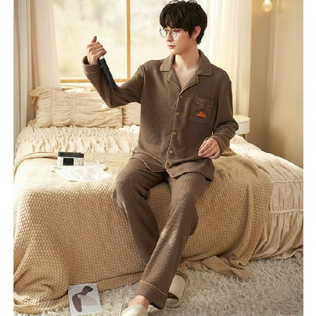 DanceeMangoo Mens Pajamas Set Autumn Winter Leisure Elastic Waist Men Sleepwear Cotton Mens Long Sleeve Nightshirt Trousers Home wear Cloth
DanceeMangoo Mens Pajamas Set Autumn Winter Leisure Elastic Waist Men Sleepwear Cotton Mens Long Sleeve Nightshirt Trousers Home wear Cloth