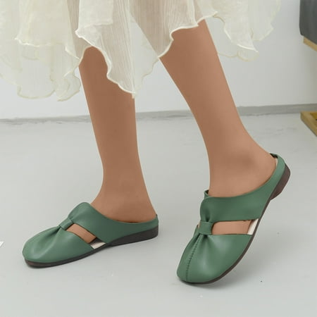 Aufmer Slippers for Women Clearance Casual New Summer Flat Shoes Casual Baotou Ladies Sandals Breathable Slippers
Aufmer Slippers for Women Clearance Casual New Summer Flat Shoes Casual Baotou Ladies Sandals Breathable Slippers