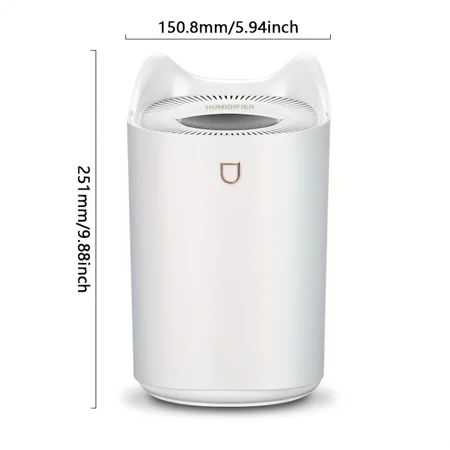 Air Humidifier Essential Oil Aroma Diffuser Humidifiers Double NozzleCool Mist Humidifiers; Lasts Up To 48H Air Vaporizer; Night Light Function
Air Humidifier Essential Oil Aroma Diffuser Humidifiers Double NozzleCool Mist Humidifiers; Lasts Up To 48H Air Vaporizer; Night Light Function