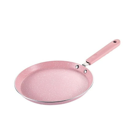 Flat Bottom Pan Pink Non-Stick Pot for Gas Stoves and Coor Use Baking Pans