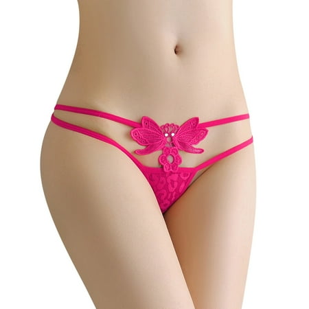 Larisalt Cotton Thongs For Women Thongs for Women Lace Low Rise Underwear for Ladies No Show T-back Tanga Panties Hot Pink One Size
Larisalt Cotton Thongs For Women Thongs for Women Lace Low Rise Underwear for Ladies No Show T-back Tanga Panties Hot Pink One Size