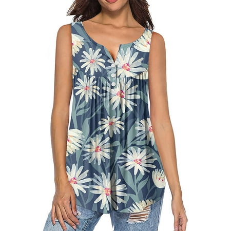 PIKADINGNIS Womens Flower Floral Printed Loose Casual Boho Buttons Tank Tops for Women Summer Beach Holiday Vest Sleeveless Shirt
PIKADINGNIS Womens Flower Floral Printed Loose Casual Boho Buttons Tank Tops for Women Summer Beach Holiday Vest Sleeveless Shirt