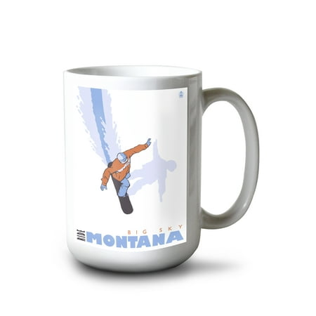 15 fl oz Ceramic Mug Big Sky Montana Snowboard Stylized Dishwasher & Microwave Safe
15 fl oz Ceramic Mug Big Sky Montana Snowboard Stylized Dishwasher & Microwave Safe