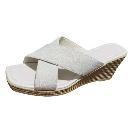 PMUYBHF Sandals for Women With Arch Support Women Sandals Summer New Pattern Simple Solid Color Fashion Thick Sole Wedge Comfortable Non Slip Large Size Shoes 
PMUYBHF Sandals for Women With Arch Support Women Sandals Summer New Pattern Simple Solid Color Fashion Thick Sole Wedge Comfortable Non Slip Large Size Shoes