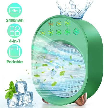 Portable Air Conditioner Fan iFanze 3 Speeds 4-in-1 Mini AC Personal Fan Humidifier Green
Portable Air Conditioner Fan iFanze 3 Speeds 4-in-1 Mini AC Personal Fan Humidifier Green
