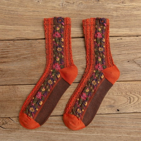 6 pairs * Women Mid Tube Spring Knitted Cotton Retro Ethnic Style Floral Cotton Stockings socks for women size 9-11 no show
6 pairs * Women Mid Tube Spring Knitted Cotton Retro Ethnic Style Floral Cotton Stockings socks for women size 9-11 no show