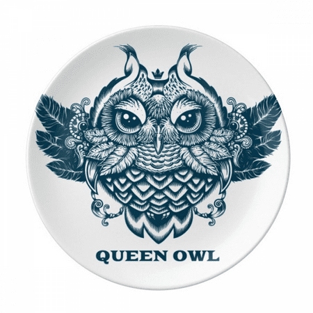 Queen Owl Forest Plate Decorative Porcelain Salver Tableware Dinner Dish
