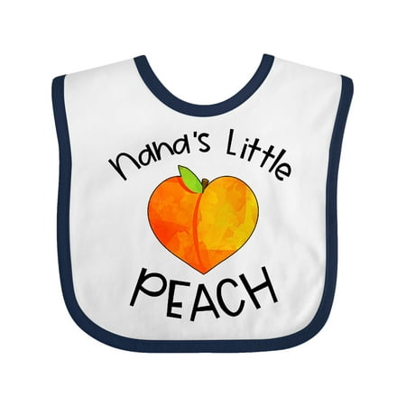 Inktastic Nana s Little Peach Cute Peach Heart Gift Baby Boy or Baby Girl Bib