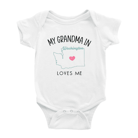 My Grandma In Washington Loves Me Baby Clothing For Boy Girl Bodysuits 12-18 Months
My Grandma In Washington Loves Me Baby Clothing For Boy Girl Bodysuits 12-18 Months