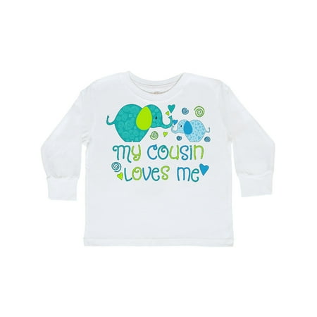 Inktastic My Cousin Loves Me- cute elephants Gift Toddler Boy or Toddler Girl Long Sleeve T-Shirt 
Inktastic My Cousin Loves Me- cute elephants Gift Toddler Boy or Toddler Girl Long Sleeve T-Shirt