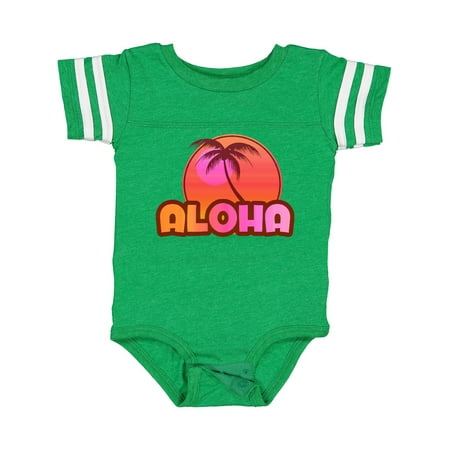 Inktastic Pink Aloha Palm Gift Baby Girl Bodysuit