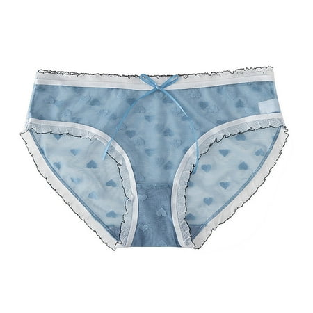 dianhelloya Low-Rise Bowknot Decor Heart Print Transparent Women Panties Net Yarn Lace Patchwork Briefs
dianhelloya Low-Rise Bowknot Decor Heart Print Transparent Women Panties Net Yarn Lace Patchwork Briefs