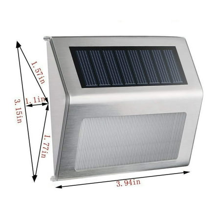 Solar Garden Lights Outdoor Solar Lights Stainless Steel 3leds Solar Stair Lights Energy Saving Outdoor Lighting Led Wall Light
Solar Garden Lights Outdoor Solar Lights Stainless Steel 3leds Solar Stair Lights Energy Saving Outdoor Lighting Led Wall Light