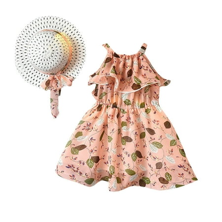 Little Girls Dresses Dress Boho Floral Baby Ruffles Kids Summer Hat Sleeveless Dresses Set Toddler Vacation Princess Dress&Skirt
Little Girls Dresses Dress Boho Floral Baby Ruffles Kids Summer Hat Sleeveless Dresses Set Toddler Vacation Princess Dress&Skirt