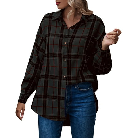 Women s Button up Shirt Women Retro Art Plaid Jacket Single Pocket Splicing Long Sleeve Mid Length Jacket Coat Sunblock Long Sleeve Skyline Cotton Sleep Shirt Women Tunic Shirts
Women s Button up Shirt Women Retro Art Plaid Jacket Single Pocket Splicing Long Sleeve Mid Length Jacket Coat Sunblock Long Sleeve Skyline Cotton Sleep Shirt Women Tunic Shirts