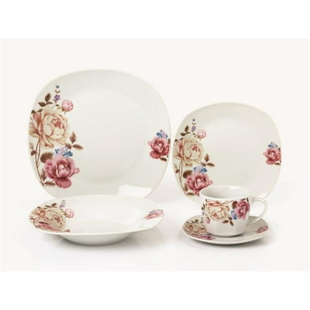 Lorren Home Trends LH428 20 Piece Floral Porcelain Square Dinnerware Set Service for 4
Lorren Home Trends LH428 20 Piece Floral Porcelain Square Dinnerware Set Service for 4