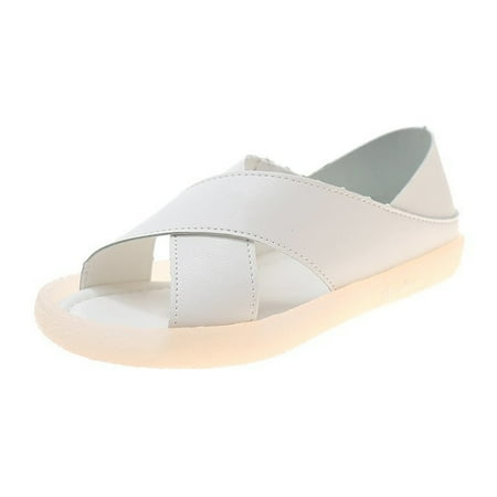 Outdoor Beach Sandals Rome Style Two Wear Shoes Light Solid Color for Birthday Family Gift 35 White
Outdoor Beach Sandals Rome Style Two Wear Shoes Light Solid Color for Birthday Family Gift 35 White