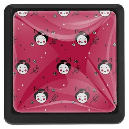 Ownta Square with Screws 3 Pcs for Cupboard Dressing Table Bookcase Drawer Pull Handle Cabinet Door Knobs Cute Cartoon Pink Japaneses Doodle Geisha 
Ownta Square with Screws 3 Pcs for Cupboard Dressing Table Bookcase Drawer Pull Handle Cabinet Door Knobs Cute Cartoon Pink Japaneses Doodle Geisha