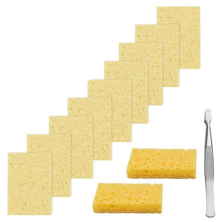 DTYUIER 50 PCS Soldering Sponge Soldering Iron Cleaning Sponge 50 x 35mm Heat Resistant Soldering Sponge for Soldering Car Home