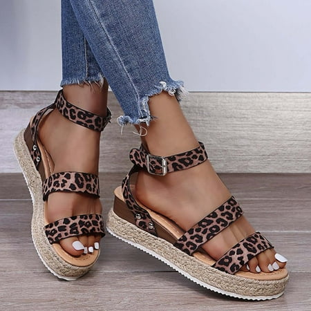 Sunvit Womens Platform Sandals Fish Mouth Casual Roman Summer Slide Sandals #372 Brown
Sunvit Womens Platform Sandals Fish Mouth Casual Roman Summer Slide Sandals #372 Brown